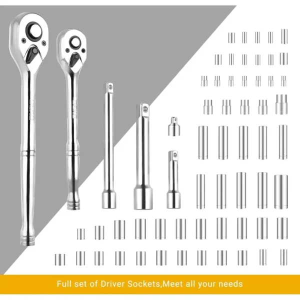 192 Piece Mechanics Tool Set Socket Wrench Set - Image 3