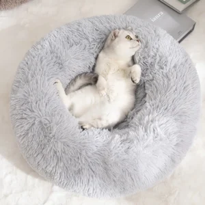 Dog Bed Donut Big Large Round Basket Plush Beds - Image 3