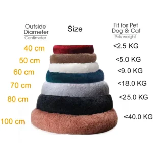 Dog Bed Donut Big Large Round Basket Plush Beds - Image 6