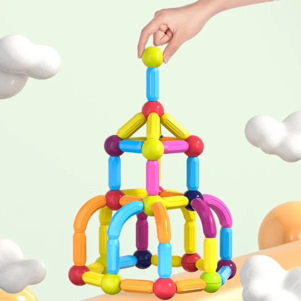Kids Magnetic Construction Set Magnetic Balls - Image 4