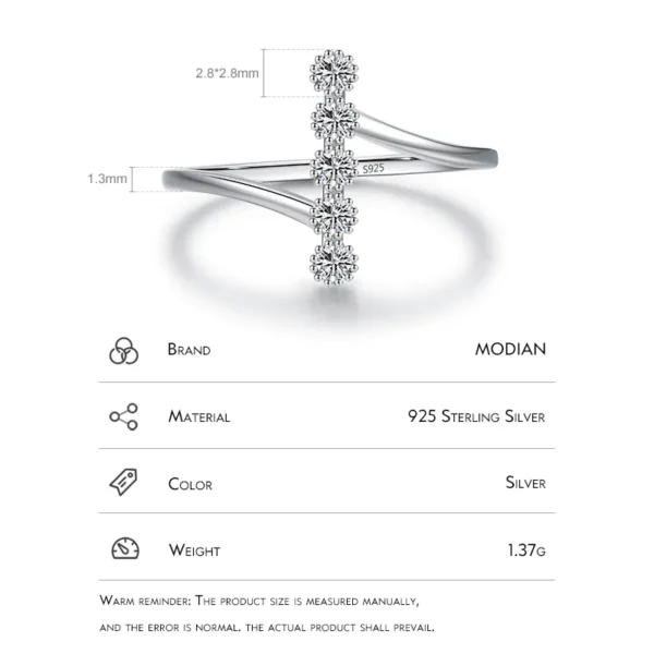 Sterling Silver Fashion Delicate Finger Rings - Image 3