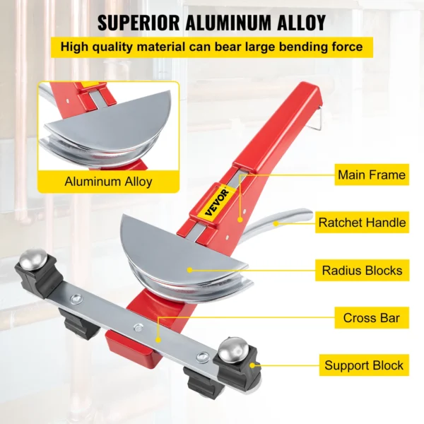 VEVOR HVAC Refrigeration Manual Copper Ratcheting Pipe Bender - Image 5