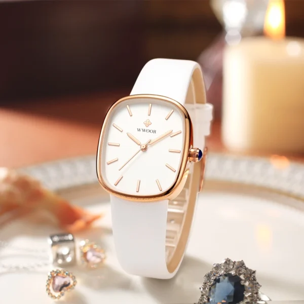 Women Watch Fashion Leather Quartz Bracelet - Image 2