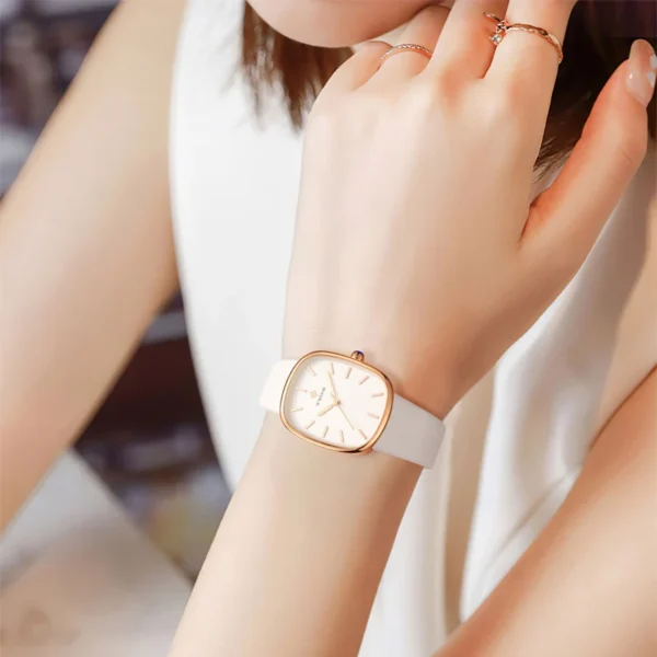 Women Watch Fashion Leather Quartz Bracelet - Image 3