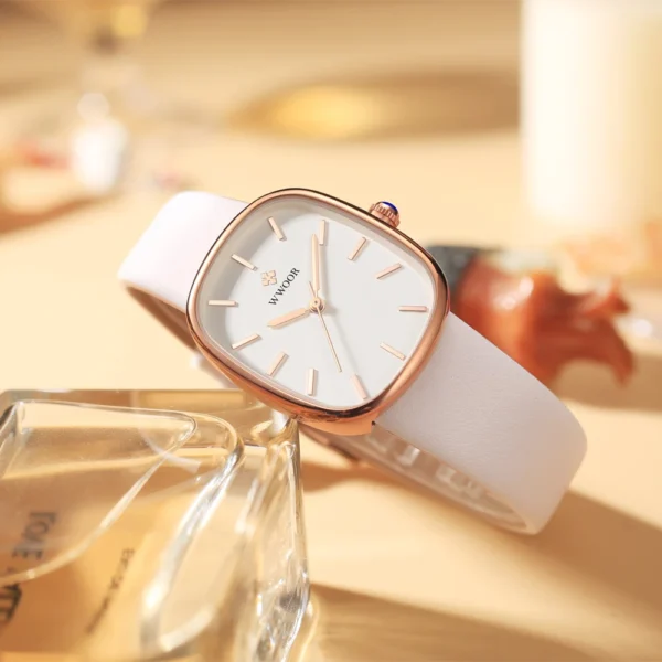 Women Watch Fashion Leather Quartz Bracelet - Image 4