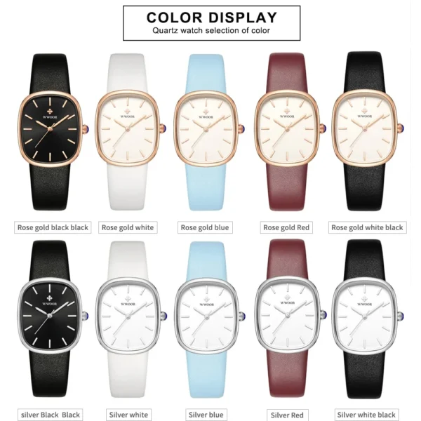 Women Watch Fashion Leather Quartz Bracelet - Image 6