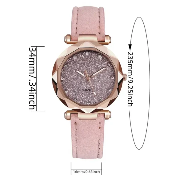Women Pink Quartz Watch Female - Image 6